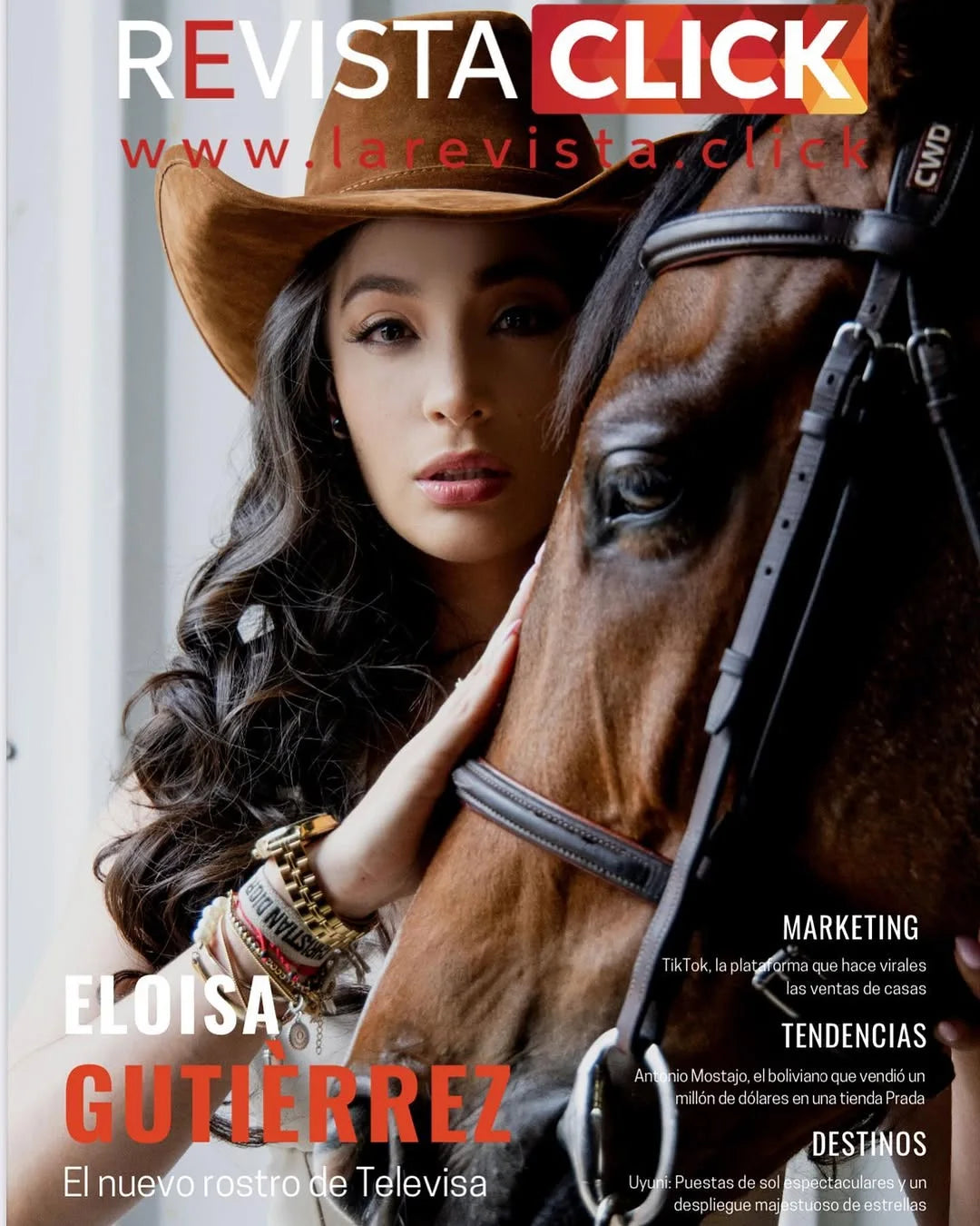 Eloísa Gutiérrez en la portada de Revista Click